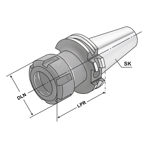 Spannfutter SK 30-2/13-100 ER20 DIN 69871 AD