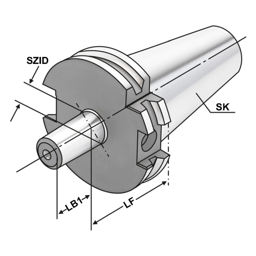 Bohrfutteraufnahme SK 30 - B16 DIN 69871 A