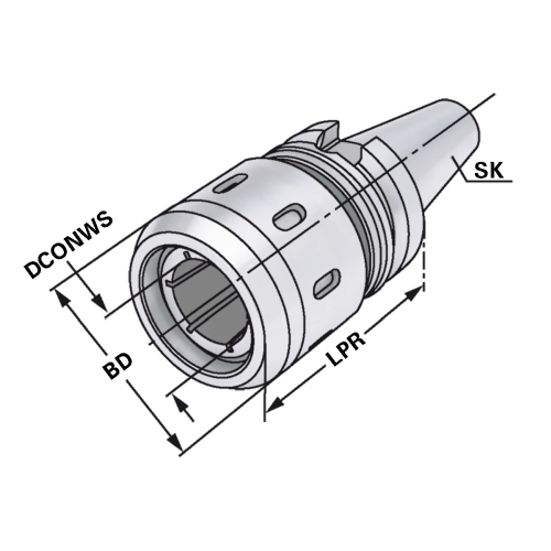 Hochleistungs-Kraftspannfutter BT 40-20-90 JIS B 6339 (MAS-BT) AD/B
