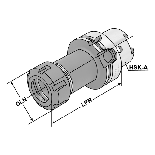 Spannfutter HSK 100 2/16-100 ER25 DIN 69893 (ISO 15488) Form A