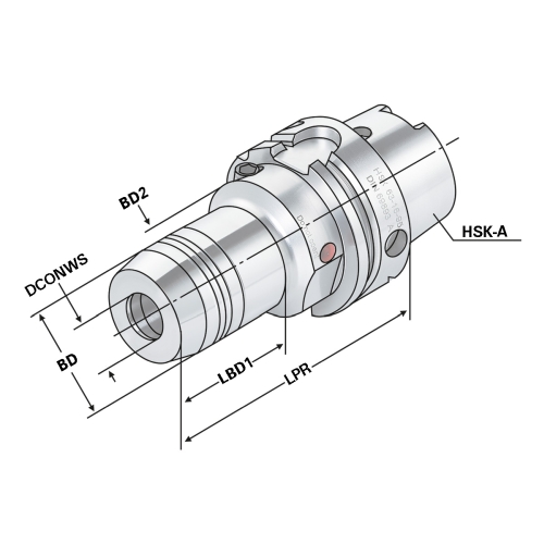 Hydro-Dehnspannfutter HSK 40-06-80 DIN 69893 Form A
