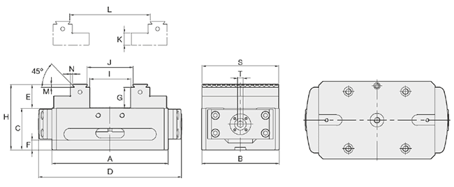 technische Zeichnung 5-Achs-Spanner