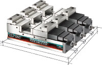 Maschinenschraubstock Homge HPAC-130S in Reihe einsetzbar