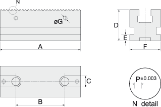 technische Zeichnung Mehrfachspanner HRV-7515B