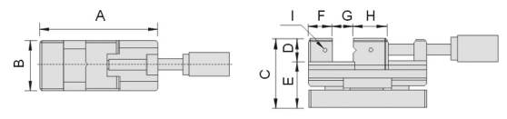 technische Zeichnung Sinus-Schraubstock L50