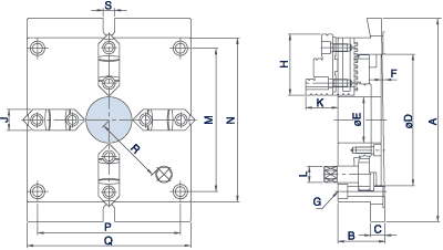 technische Zeichnung Chandox MC Spannfutter