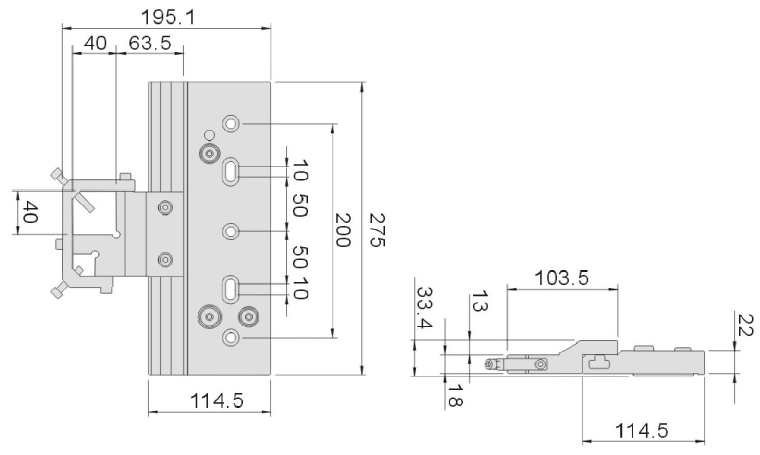technische Zeichnung VA EDM Schraubstock WDV280