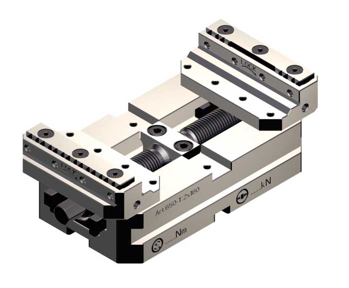 5-Achs-Schraubstock BB = 86 mm 650 Typ 2x160