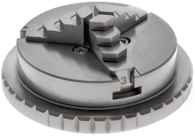 stationäres 3-Backenfutter mit minimaler Bauhöhe, rostfrei, ø 69,5 mm DBF63