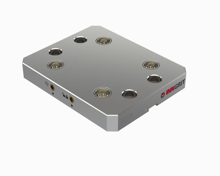 INNGRIT Einzelplatte, 4 Befestigungsbohrungen, 192x156x27mm, 96x96, mit Ausblasfunktion
