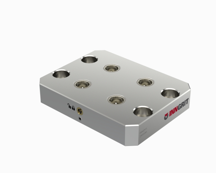 INNGRIT Einzelplatte, 4 Befestigungsbohrungen, 116x150x27mm, 52x52, ohne Ausblasfunktion