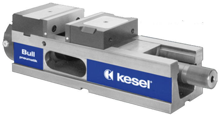 Kesel Maschinenschraubstock pneumatisch BB = 125 mm Bull-Pneumatik