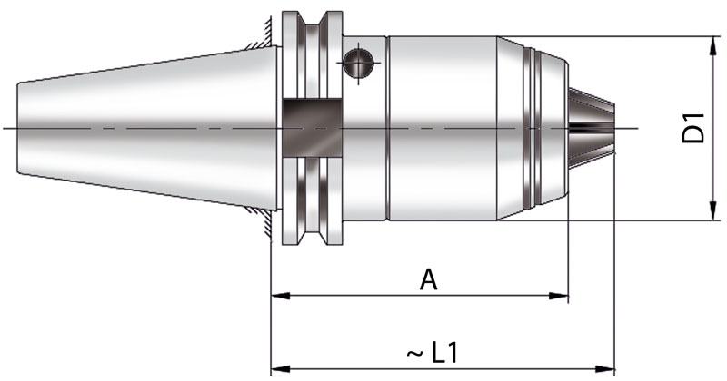 Albrecht AKL Spannfutter SK50 - DIN69871, 1,0 – 16 mm 800116Z2500